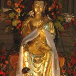 Relic exhibition Maitreya Buddha statue